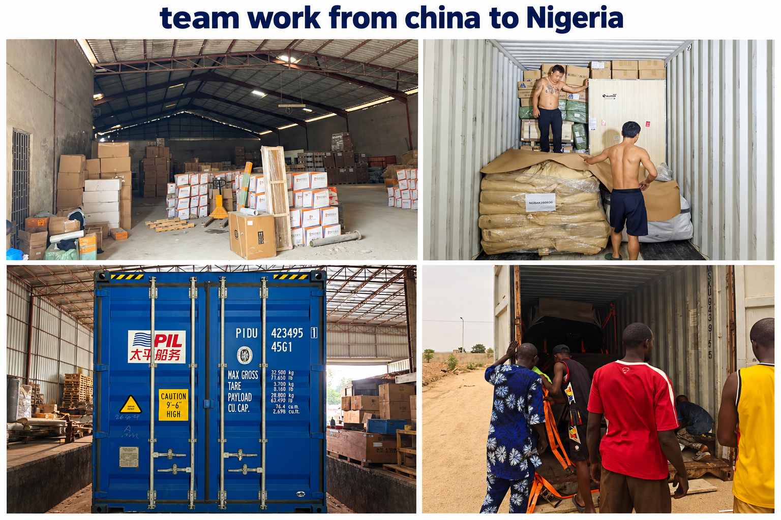 China and Nigeria logistics teamwork